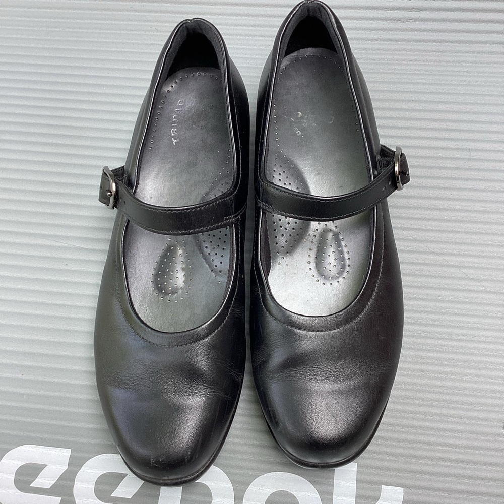 SAS USA Made Tri Pad Comfort Women's Black 7M Mary Jane Shoes leather upper